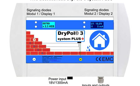 Description of the DryPol® System 3 PLUS device and instructions for its use | Mírná elektroosmóza DryPol® System 3 PLUS