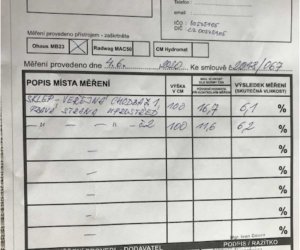 Izolace zámku proti vzlínající vlhkosti - Protokol#1