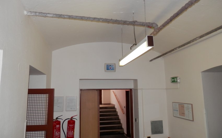 Dehumidification by electroosmosis in the ground floors of the gymnasium - #2