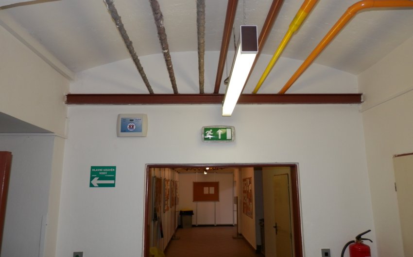 Dehumidification by electroosmosis in the ground floors of the gymnasium - #3